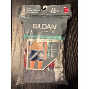 Gildan Select Men's Boxer Briefs 5-Pack Small Cotton Classics New Sealed Package
